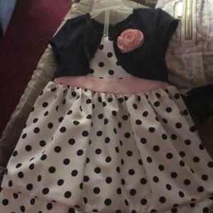 Blue and white and pink gown